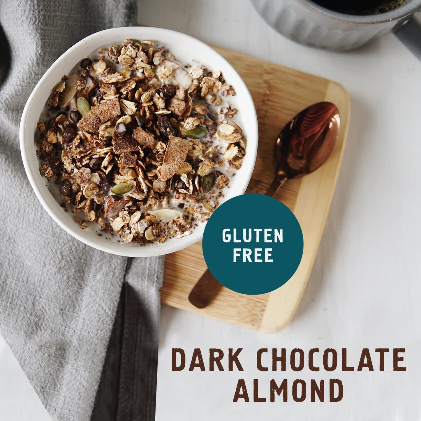 Seven Sundays Muesli Cereal - Early Riser Dark Chocolate - 12 Oz Pouch - Gluten Free, Non-GMO, No Refined Sugar
