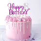 Purple Glitter Happy 18Th Birthday Cake Topper,Hello 18, Forever 18 Party Decoration