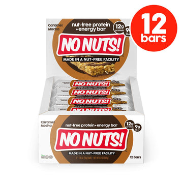 No Nuts! 100% Nut Free Dairy Free Vegan Protein Bars, Chocolate Caramel Mocha 12-Pack, Organic, Kosher, Egg-Free, Non-Gmo & Dair