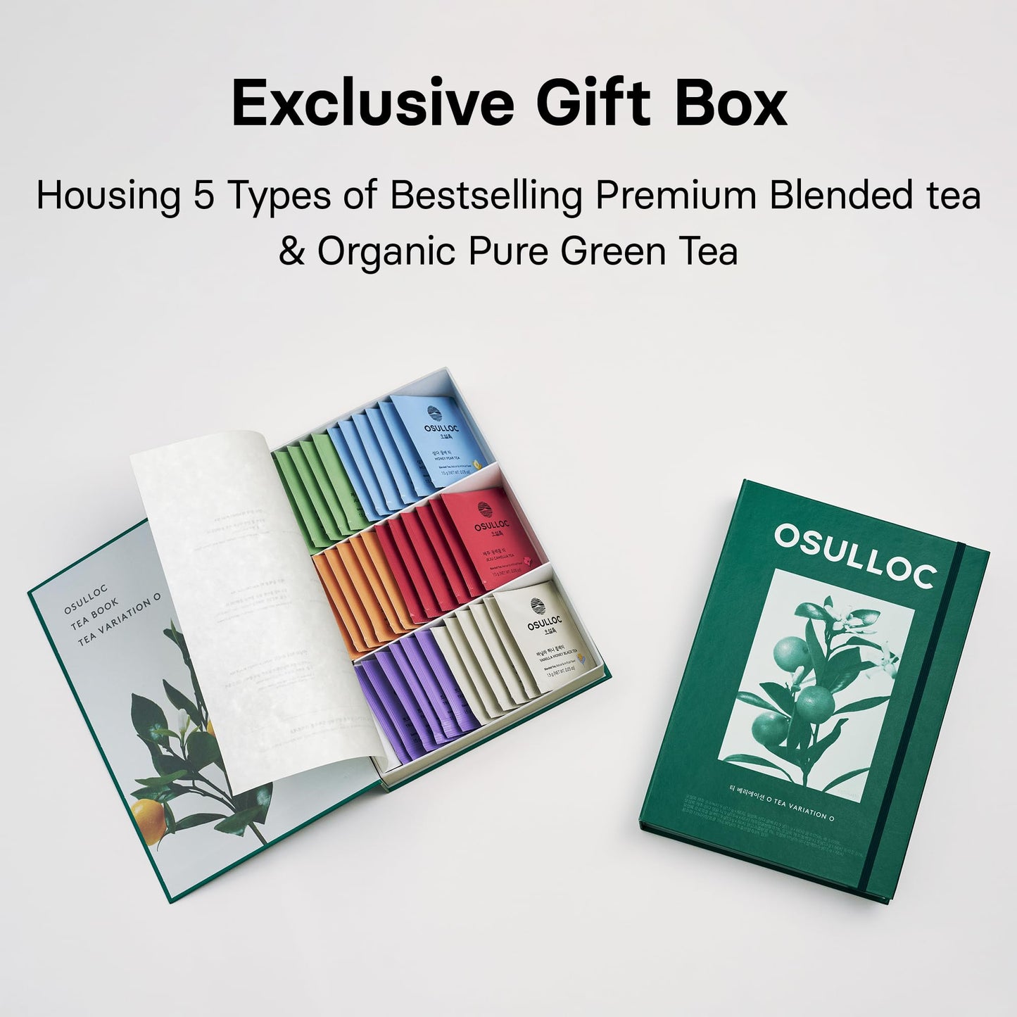 Osulloc Tea Variation ''O'' (36 Count, 6 Types X 6 Ea), Elegant & Sophisticated Designed Tea Gift Set, Perfect Tea Set For Your