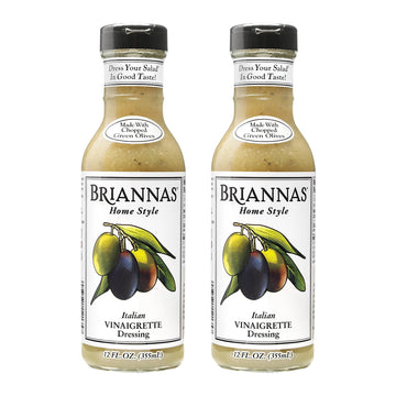 BRIANNAS - Home Style Italian Vinaigrette Dressing - Fine Salad Dressing made with Premium Ingredients - Gluten Free & Low Sugar