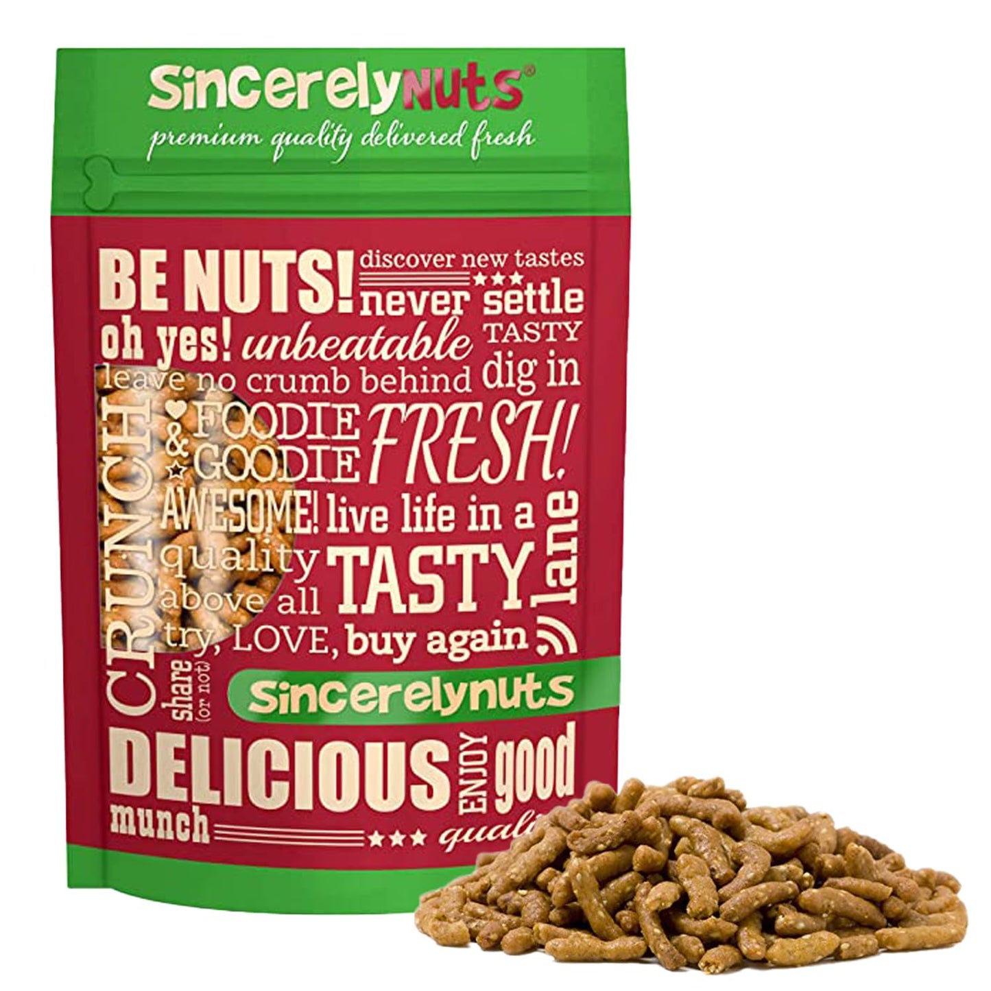 Sincerely Nuts Honey Sesame Sticks Snacks, 5lb - Kosher Certified - Crunchy Toasted Honey Sesame Seed Crackers for Trail Mix & S