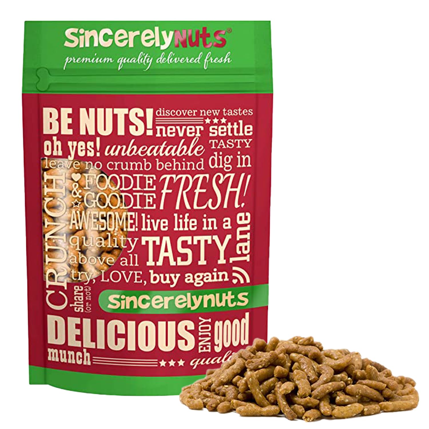 Sincerely Nuts Honey Sesame Sticks Snacks, 5lb - Kosher Certified - Crunchy Toasted Honey Sesame Seed Crackers for Trail Mix & S