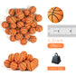 DRWATE 28pcs Basketball Cake Topper Decorations, Mini Cup Cake Decorations for Basketball Party, 1.1 inches, Orange, Model GCMGF091