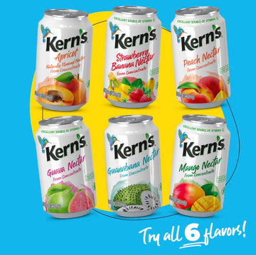 Kerns Apricot Nectar Juice - Smoothie & Cocktail Mix - 11.3oz Cans - 24 Pack