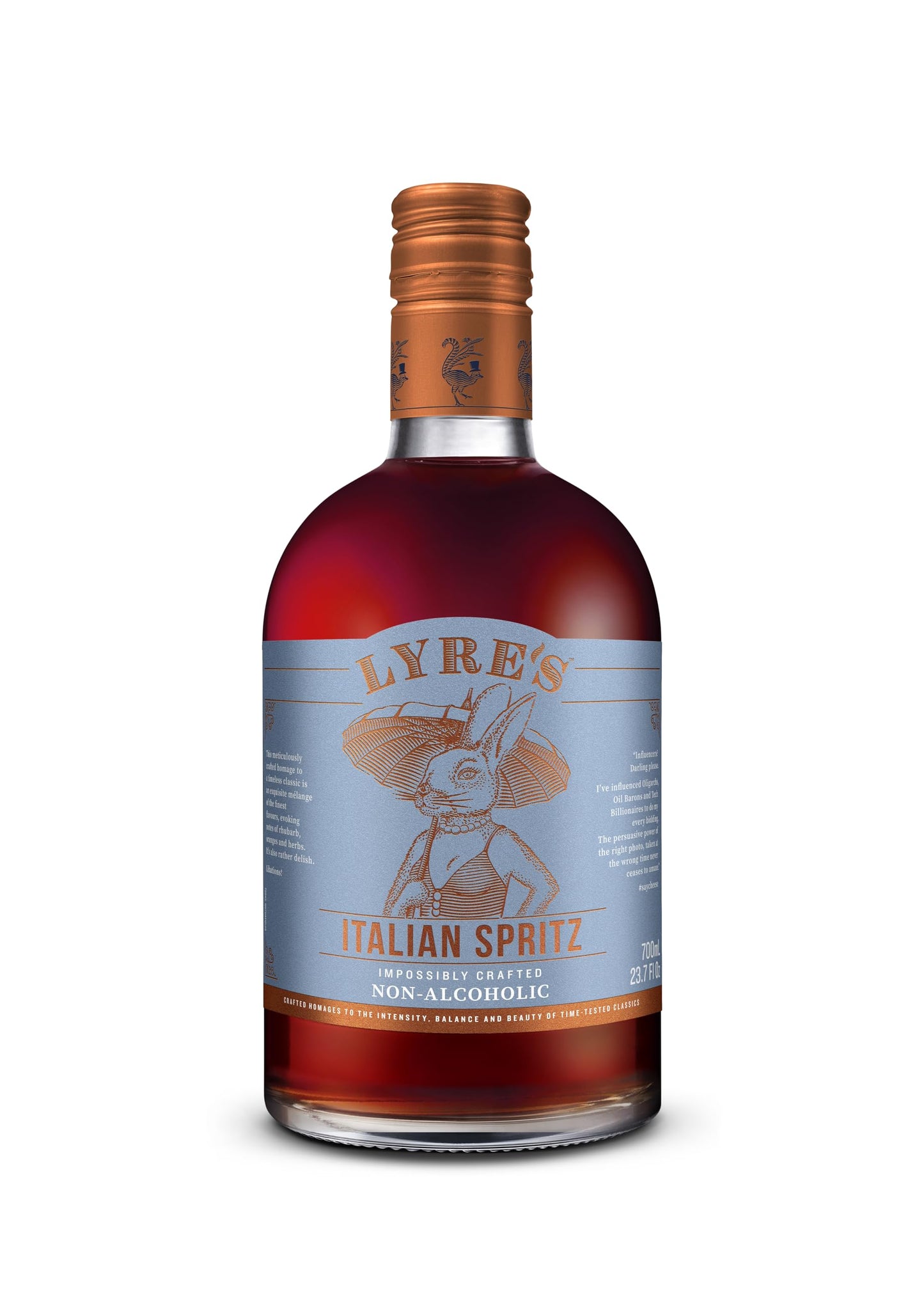 Lyres Italian Spritz Non-Alcoholic Spirits, Bitter Orange Flavor, 23.7 Fl Oz, Bottle with Screw Cap