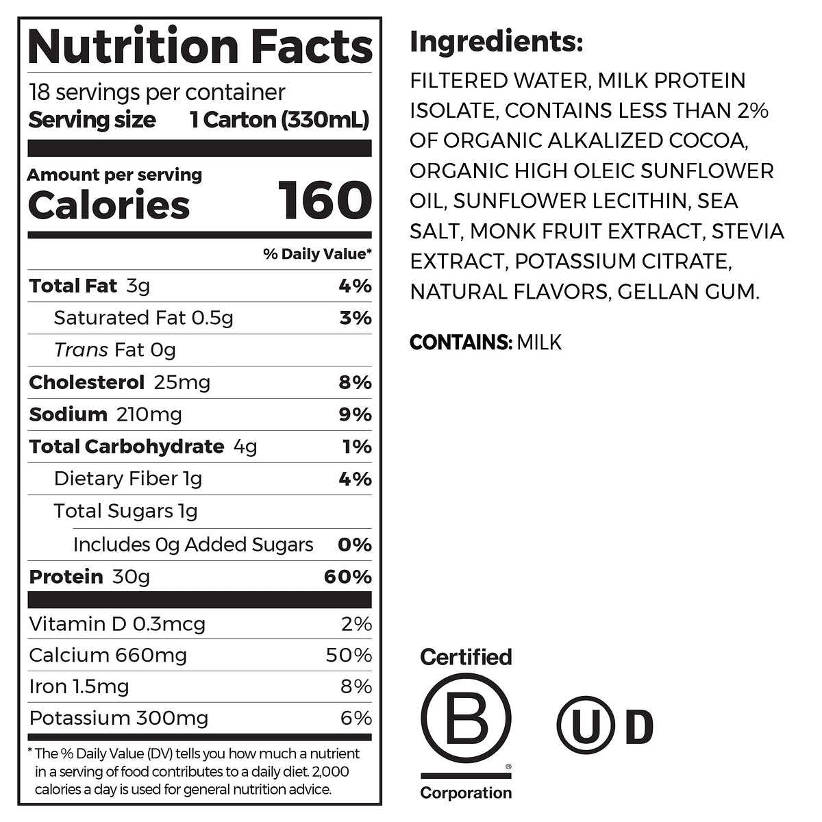 Orgain Milk 30g Protein Shake, Chocolate Fudge, 11 Fluid Ounce (Pack of 18)