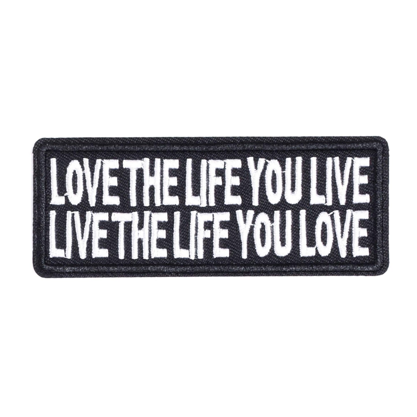 U-Sky Sew Or Iron On Clothing Patches, 3Pcs Funny Patches Love The Life You Live, Live The Life You Love Iron Patches For Motorc