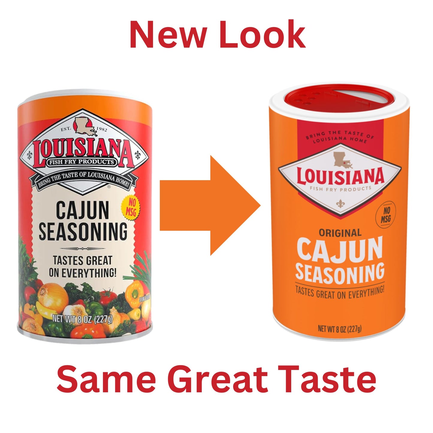 Louisiana Fish Fry Cajun Seasoning - Flavorful All-Purpose Seasoning 8 Oz. (Pack Of 2) - Perfectly Spiced For Meat, Fish, Vegetables, Soups, Salads, And More - Ideal For Grilling, Roasting, And Sauteing Your Favorite Dishes