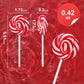 32 Pack Cranberry Red Twisty & Swirl Lollipops, Valentine'S Day Swirl Lollipops Candy Individually Wrapped Bulk, Red Candy Lolli
