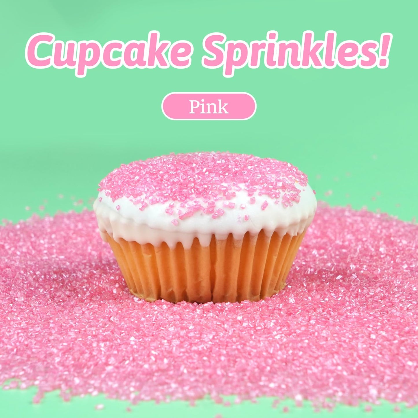 Pink Sanding Sugar Sprinkles, Food Grade, 150G, Edible Sprinkles For Cupcake Decorating, Cake Toppers, Sprinkles Decoration, Ice