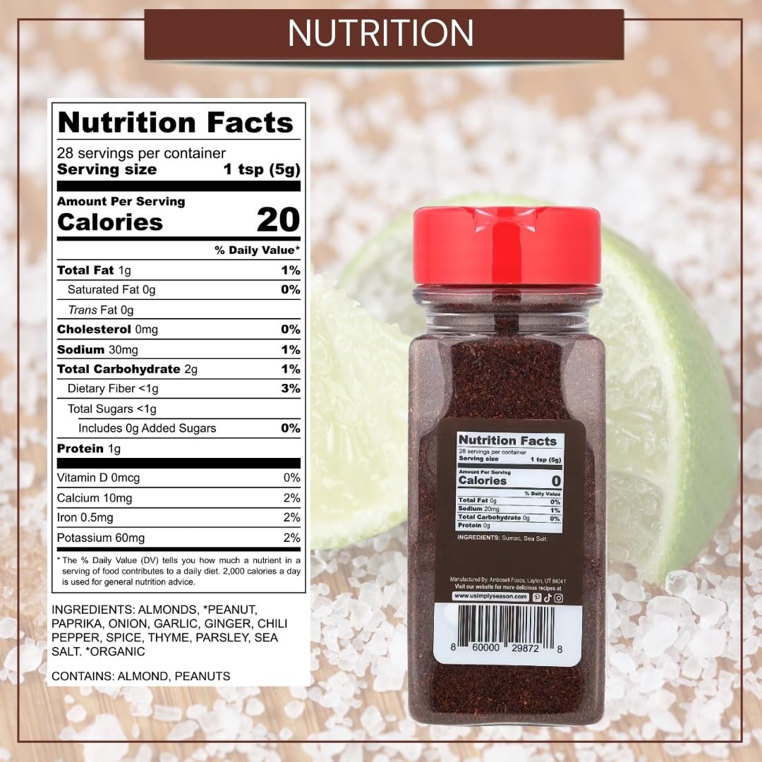 Usimplyseason Sumac Spice (Tangy Powder, 5 Ounce)