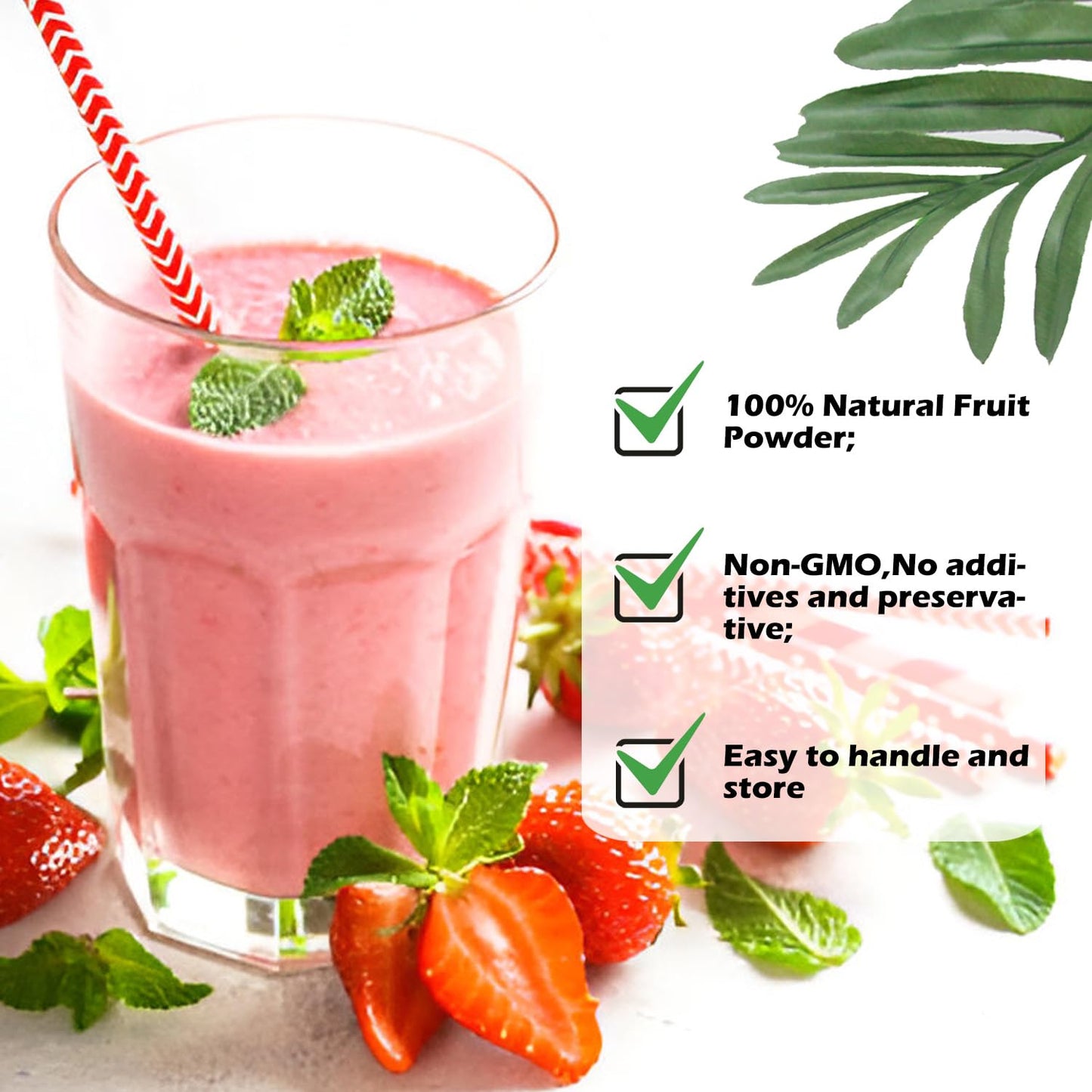 Freeze Dried Strawberry Powder For Baking,Vegan,Non-Gmo,Gluten Free,No Additives And Preservatives,4Oz