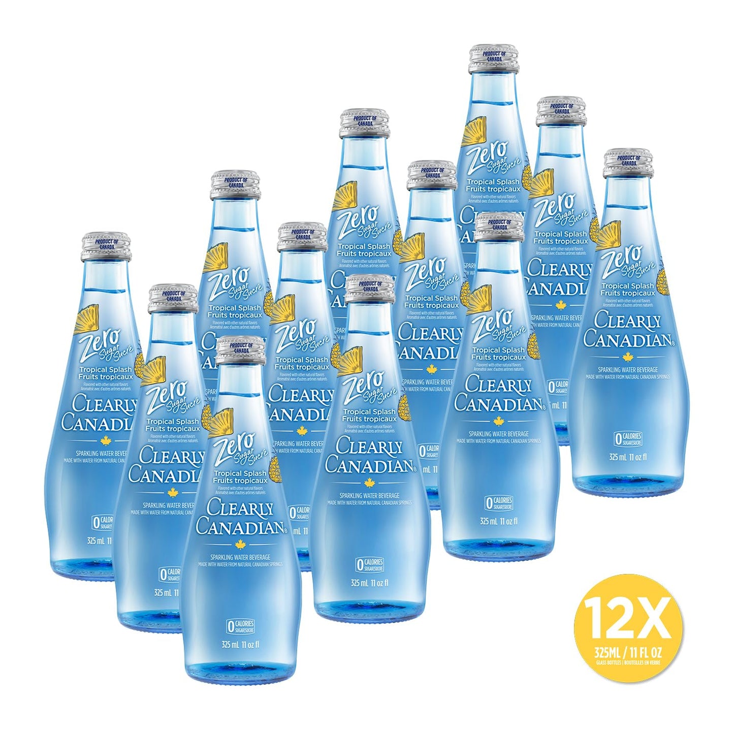 Clearly Canadian Sparkling Water Beverage, Zero Sugar, Zero Calories, 12 Pack (11 Fl Oz each)