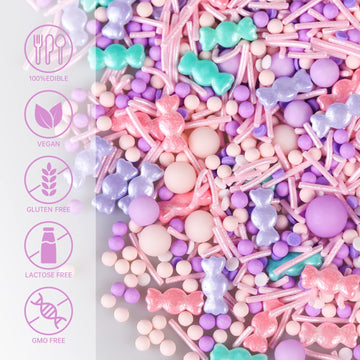 Edible Candy Sprinkles For Cake Decorating 7Ounce Cupcakes Sprinkles, Cake Decorations, Ice Cream, Cookie Candy Desserts Topper