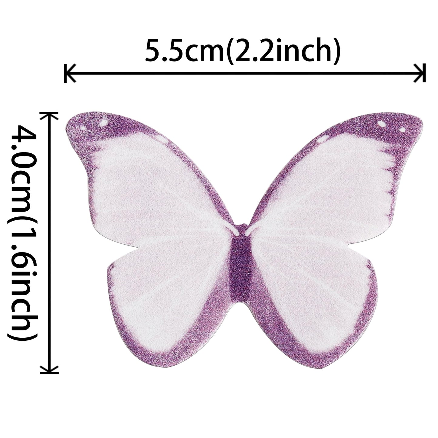 50 Pcs Edible Butterfly Cupcake Toppers Wafer Paper Butterfly Cake Decorations Edible Butterfly Party Cupcake Decorations For Ba