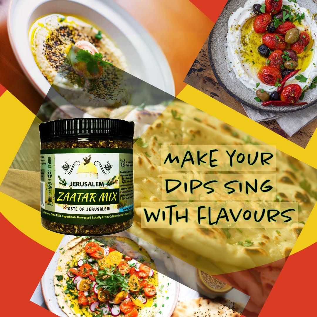 Julians Valleys Zaatar Spice Mix | Natural Herbs & Pure Sumac | 8OZ | No Preservatives