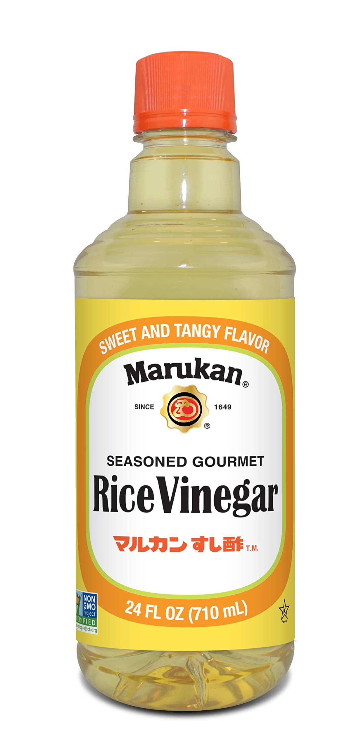 Marukan Seasoned Gourmet Rice Vinegar, 24 Ounce Plastic PET Bottle