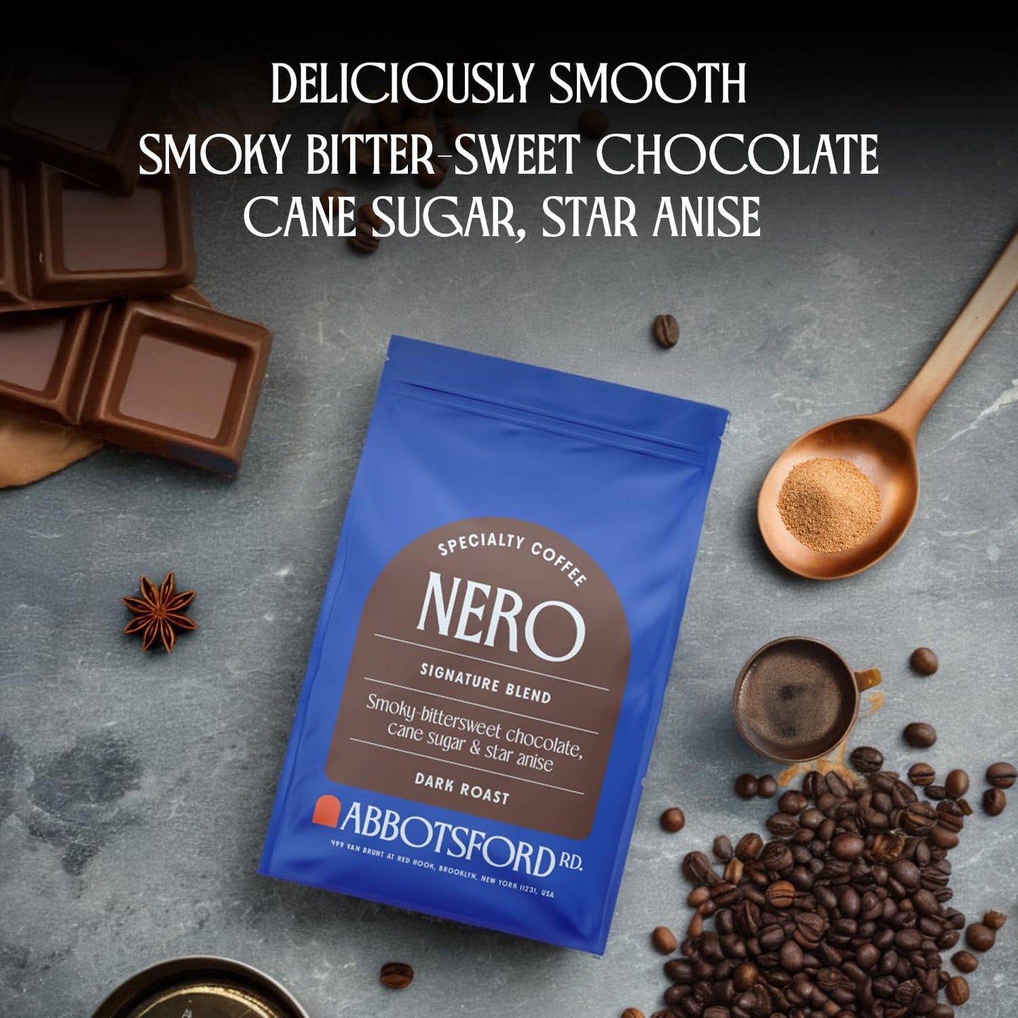 Nero Arabica Coffee Whole Bean, Smoky Bittersweet Chocolate, Cane Sugar, And Star Anise Dark Roast Coffee Beans, Specialty Coffe