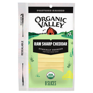 ORGANIC VALLEY Organic Sliced Raw Sharp Cheddar, 6 OZ