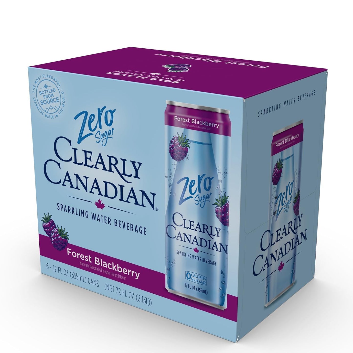 Clearly Canadian Sparkling Water Variety Pack, Zero Sugar, Assorted Flavors, 24-Pack