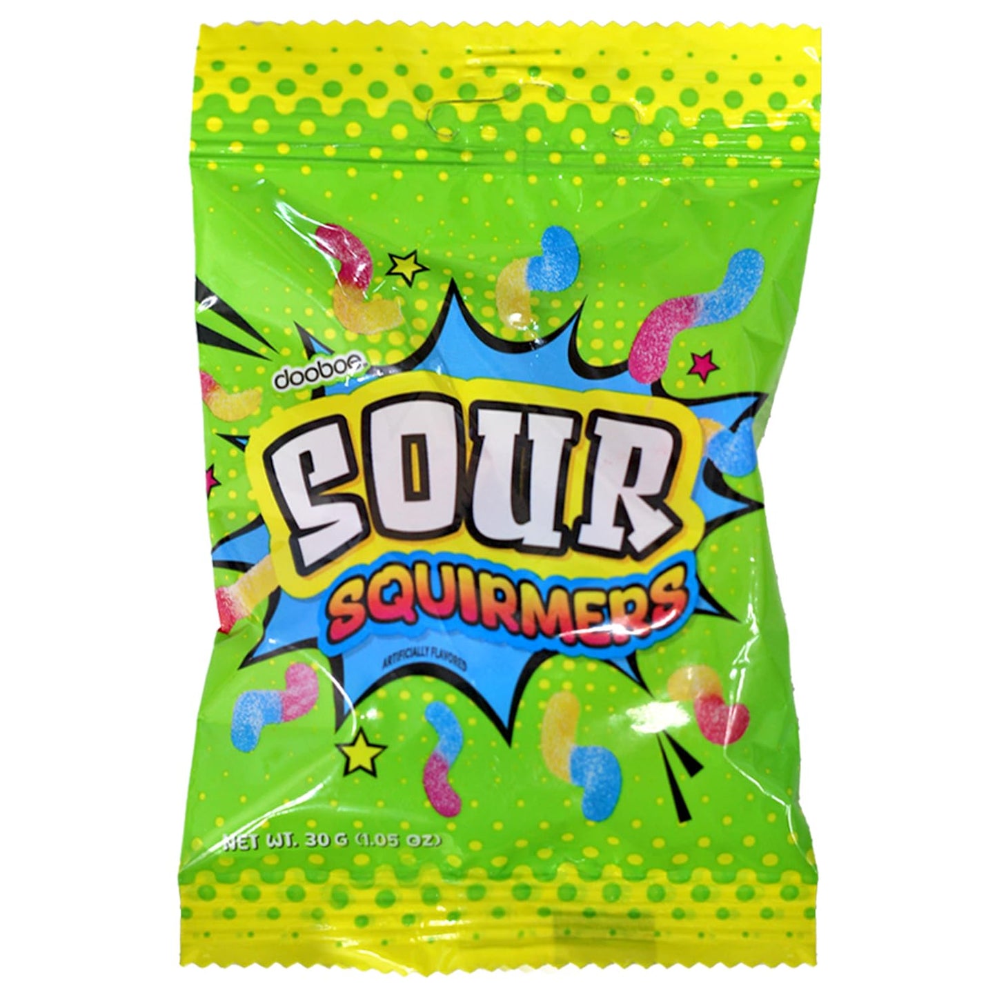Sour Gummy Worms Bulk Pack - 40 Packs - Individually Wrapped Candy Bags For Kids, Parties, School, And Travel | Assorted Flavors