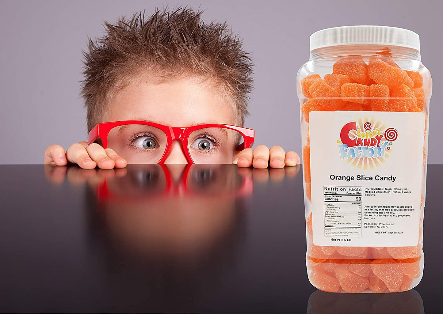 Sarah'S Candy Factory Orange Slice Candy (5 Lbs In Jar)