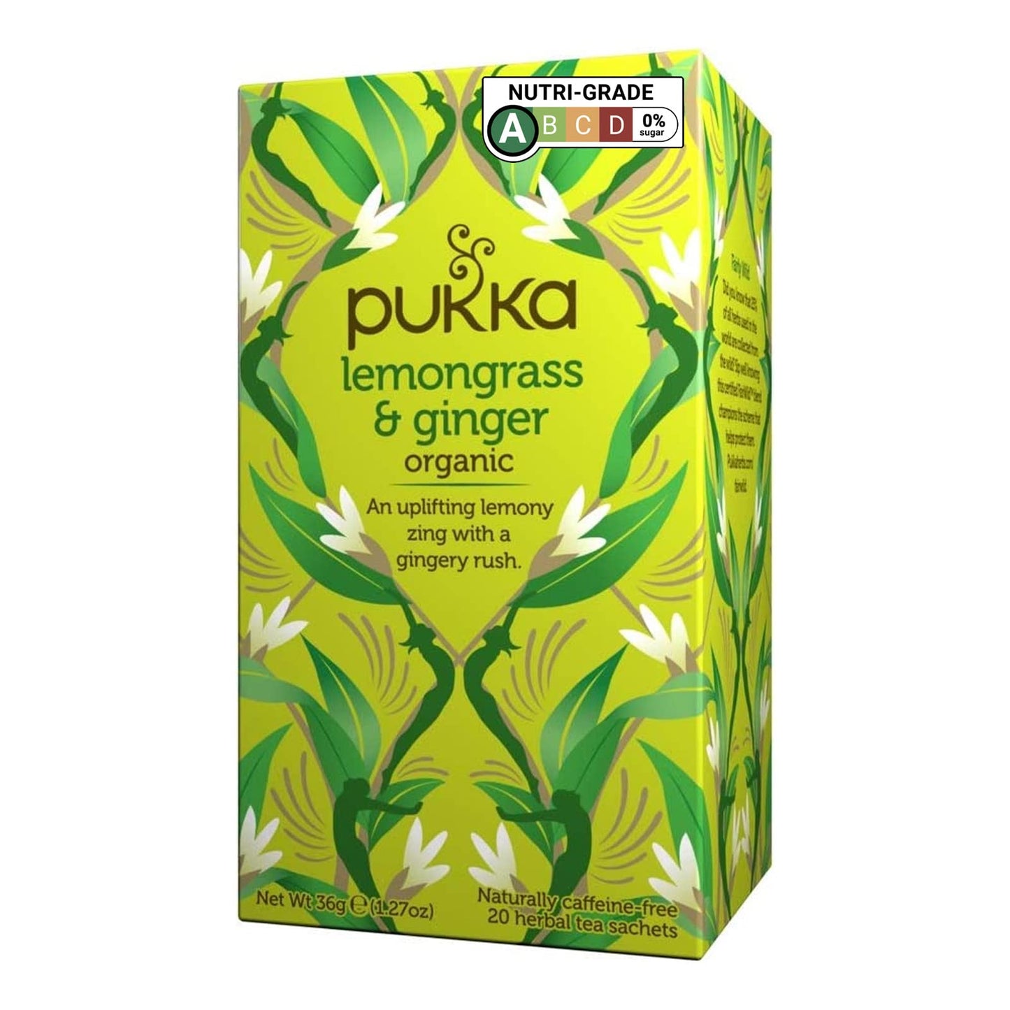 Pukka Herbal Teas Lemongrass and Ginger, Caffeine Free, 20 Count, Model PUK-533