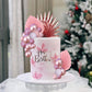 Rose Pink Cake Toppers Rose Cake Decorations For Women Birthday Boho Wedding Pink Cake Decor Birthday Cake Decoration (Rose Pink