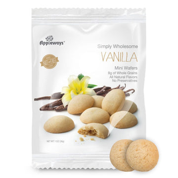 Mini Vanilla Wafers Cookies, All-Natural Individually Wrapped Wafer Cookies Vanilla Cookies, Made in USA, 108 Count, 1.0 Oz by A
