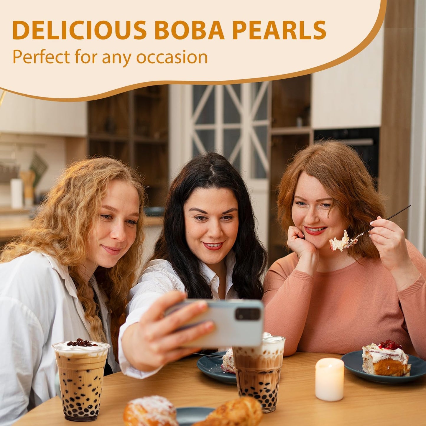 Soeos Tapioca Pearls 2.2 lb (998g)  Boba Pearls for Bubble Tea  Beverages  Sweets  Ice Cream  Shakes  Desserts & Smoothies Topping - Ready in 5 Minutes