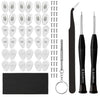 18 Pairs Eyeglass Nose Pads, Eyeglasses Repair Kit With Screwdrivers, Nose Pads, Screws, Tweezer, Cleaning Cloth For Glasses, Gl