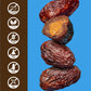 Realsy Filled Medjool Dates, Organic Dates With No Sugar Added, Gluten-Free, Vegan, All Natural Healthy Snack, Single Wrapped (4