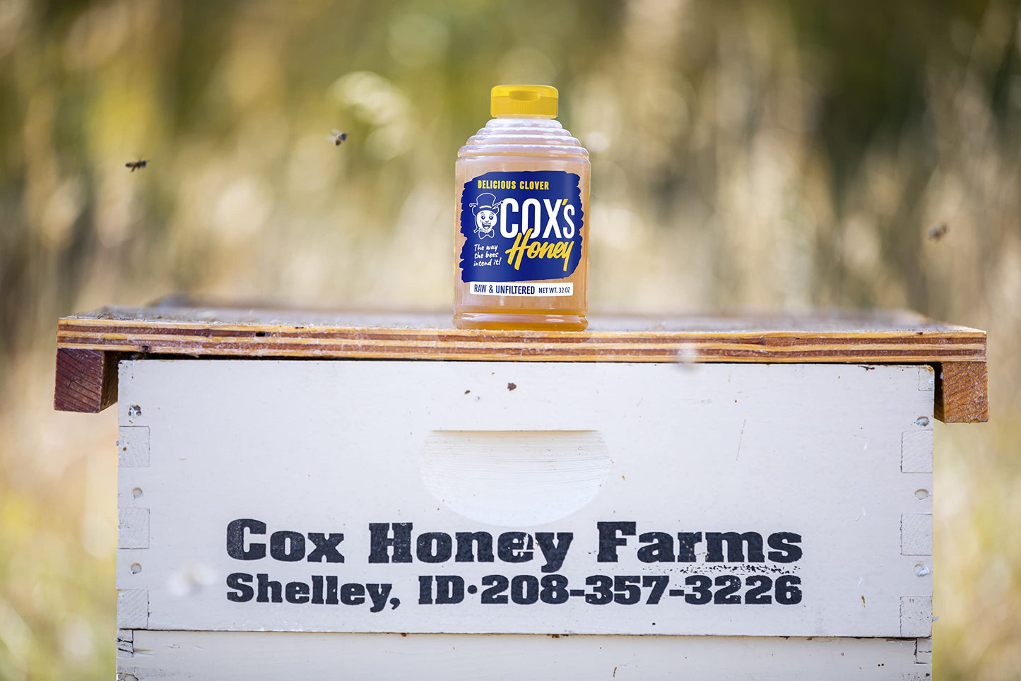 Cox'S Honey 100% Pure, Raw Unfiltered Clover Honey, Rich In Nutrients, Family Owned Apiary, 32 Oz Bottle