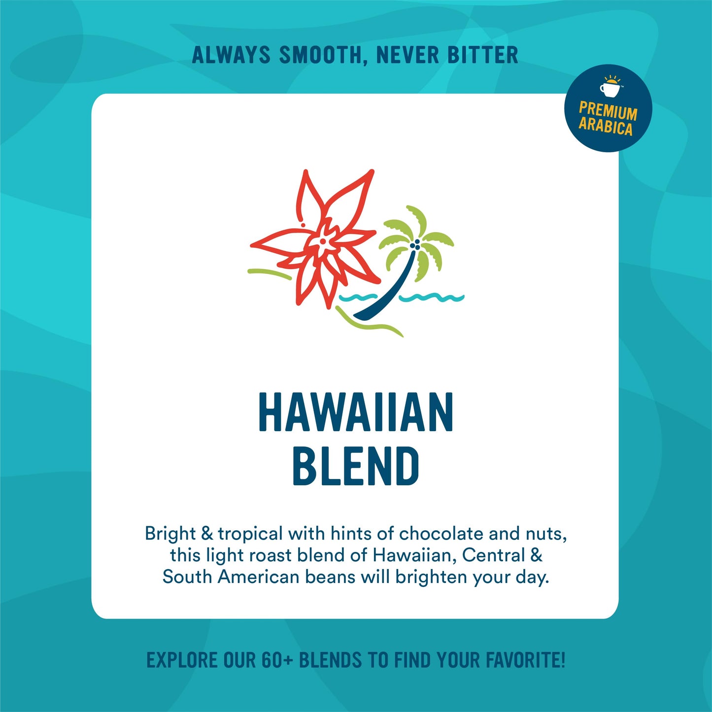 Camerons Coffee Roasted Ground Coffee, Hawaiian Blend, 10 Ounce, Pack of 6