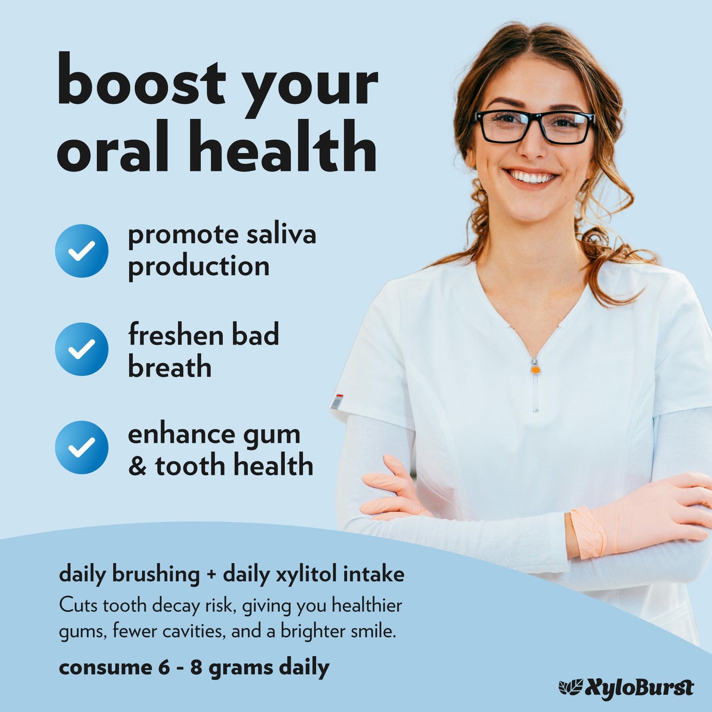 Xyloburst - Xylitol Mints | Sugar Free Breath Mints For Oral Health | Gluten Free, Vegan, Keto Friendly | Aspartame Free Mint | Peppermint | 200 Count Jar, 3-Pack