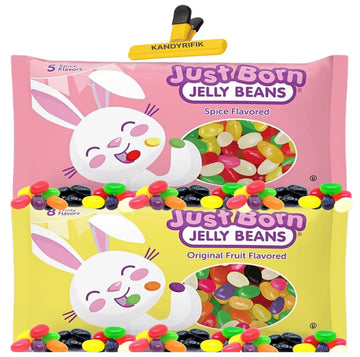 JELLY BEANS | 2 PACK -2 FLAVORS (Original Fruit and Spiced Flavored) | Easter Jelly Bean Candy by Just Born Assorted Fruit Flavo