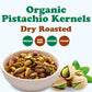 Food to Live Organic Dry Roasted Pistachio, 8 Ounces - Oven Roasted Whole Nuts, No Shell, Unsalted, No Oil Added. High in Protei