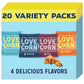 Love Corn Family Favorite - Sea Salt, Bbq, Salt & Vinegar, Cheezy 0.7Oz X 20 - Delicious Crunchy Corn - Healthy Family Snacks -