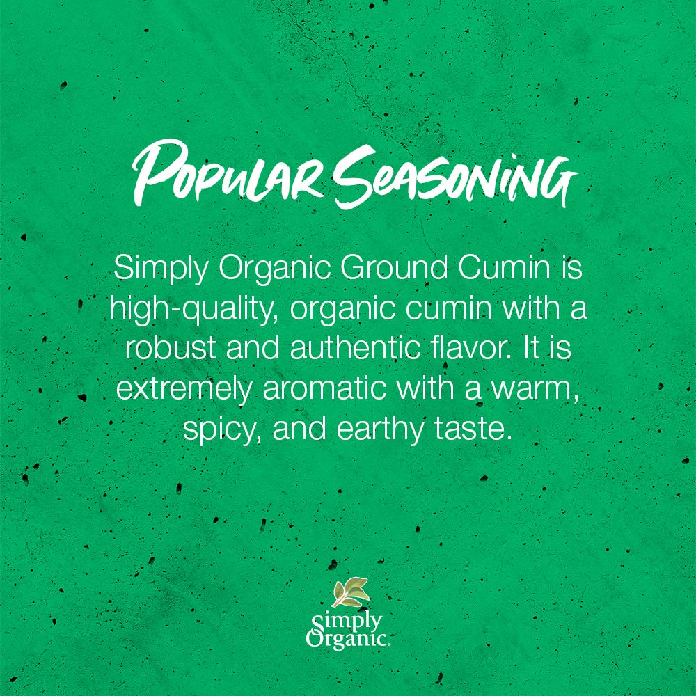 Simply Organic Ground Cumin Seed, Certified Organic | 2.31 Oz | Pack Of 6 | Cuminum Cyminum L.