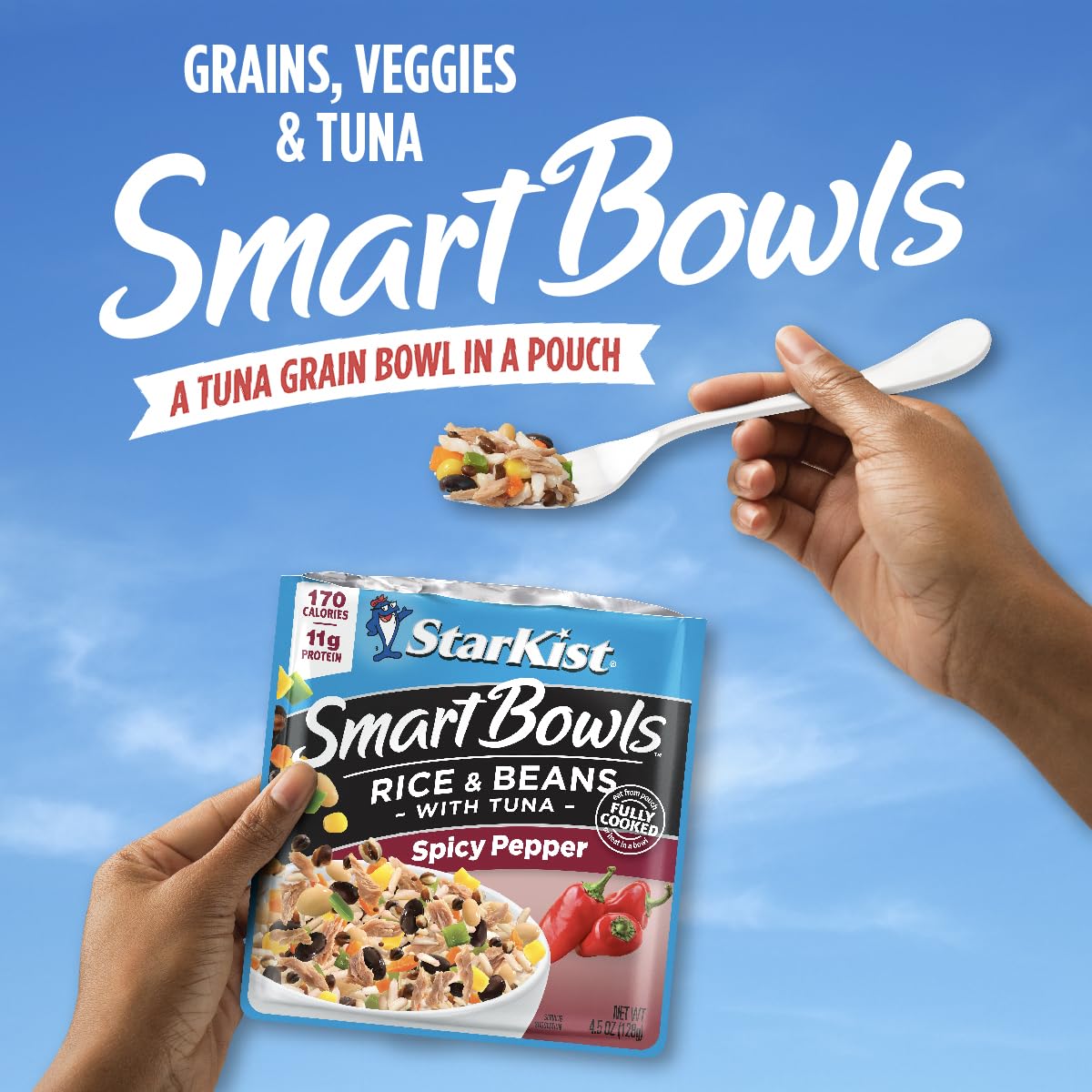 Starkist Smart Bowls Spicy Pepper, 4.5 Oz Pouch (Pack Of 12) – Features Rice & Beans With Wild Caught Light Tuna