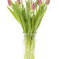 KaBloom Flowers - Valentine Collection - Bouquet of Fresh Pink Tulips with Vase (Farm-Fresh, Cut-to-Order and Homegrown in the USA). Gift for Birthday,Valentine, Mother’s Day Fresh Flowers