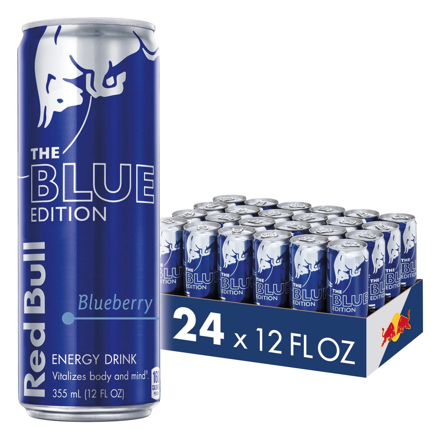Red Bull Blue Edition Energy Drink, Blueberry, 12 Fl Oz, 24 Cans, Model RB203752