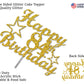 84 Birthday Cake Topper Gold Glitter, Party Decoration Ideas, Premium Quality, Sturdy Doubled Sided Glitter, Acrylic Stick. Made