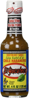 EL YUCATECO SAUCE HABANERO XTRA HOT, 4 Fl Oz (Pack of 4)