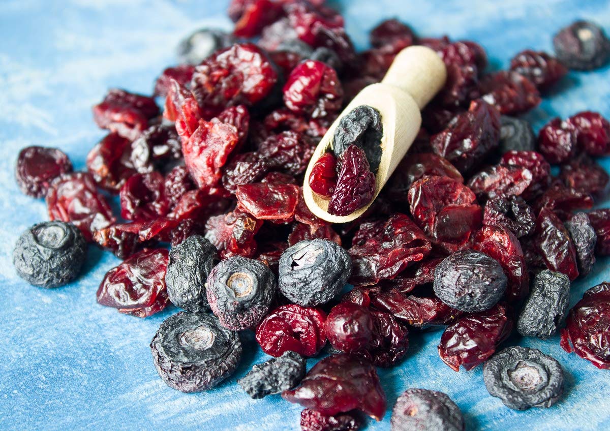 Organic Mixed Berries, 1 Pound - Non-GMO Dried Blueberries, Cranberries, and Tart Cherries, Kosher, Lightly Sweetened, Unsulfure