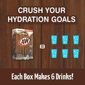 A&W Root malt-inspired Powder Drink Mix – Sugar Free, Makes 72 Beverages – 12 Boxes, 72 Sticks