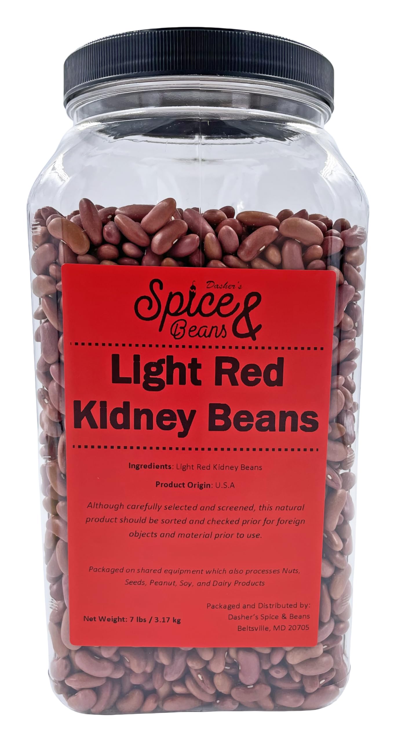 Dried Light Red Kidney Beans by Dasher's Spice & Beans | Pantry Staple | 7 lbs.