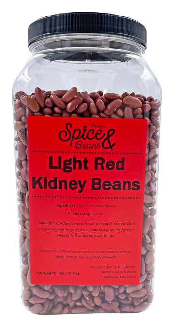 Dried Light Red Kidney Beans by Dasher's Spice & Beans | Pantry Staple | 7 lbs.