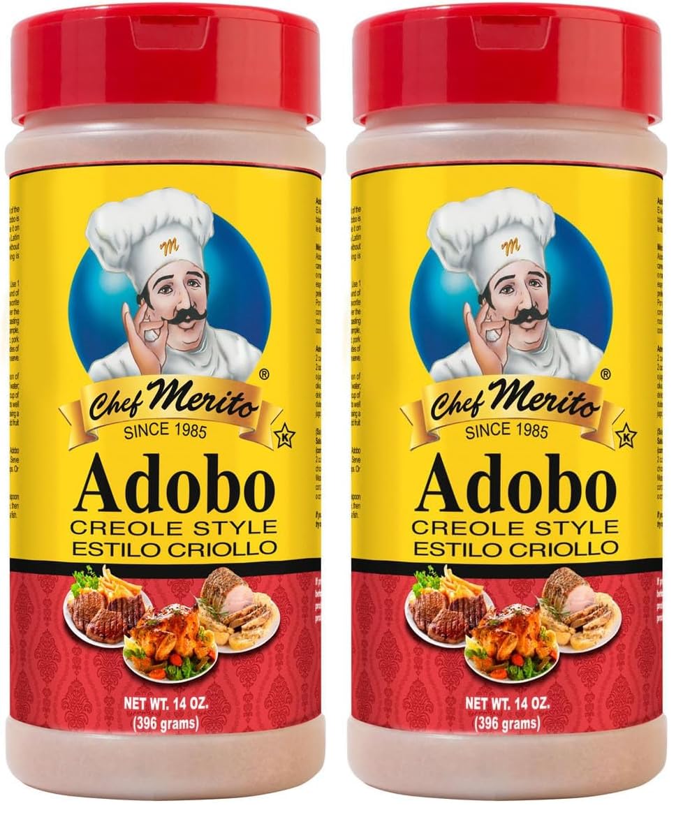Chef Merito Adobo Seasoning 14 oz | Classic All-Purpose Latin Blend | Great for Grilling, Roasting & Frying | Authentic Latin Fl